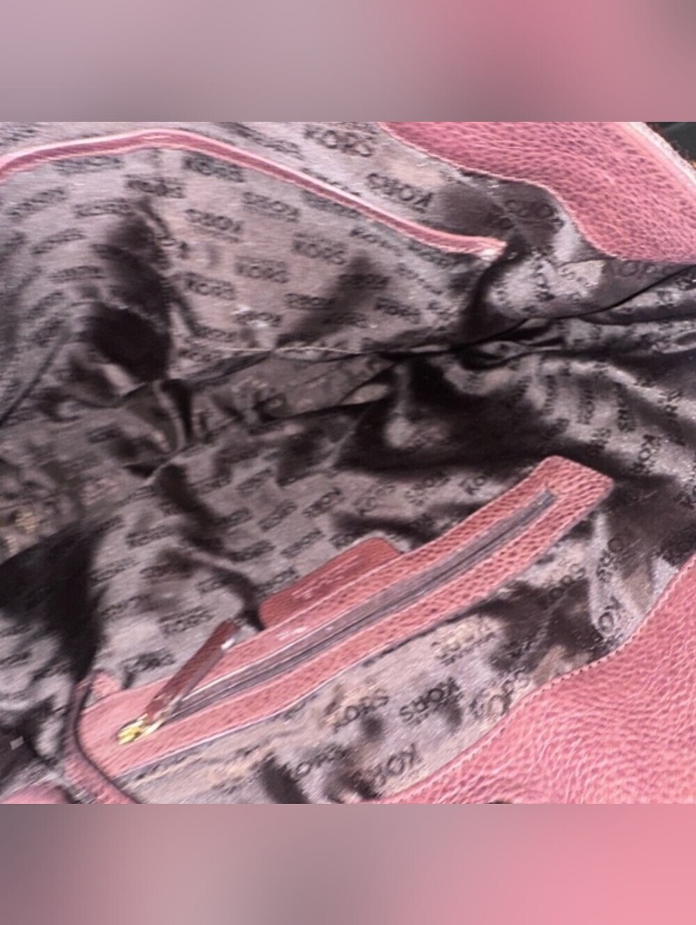 Michael Kors Leopard Print Calf Hair Hobo Bag Brown Leather Shoulder Purse - Picture 9 of 10